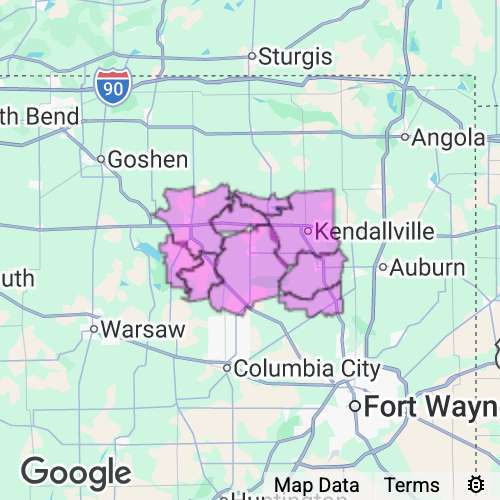 Noble County Indiana real estate agent mailing area