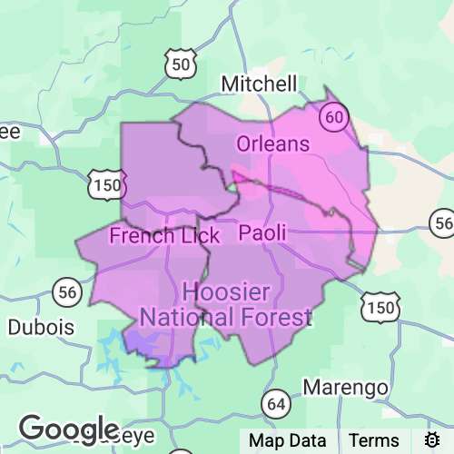 Orange County Indiana real estate agent mailing area