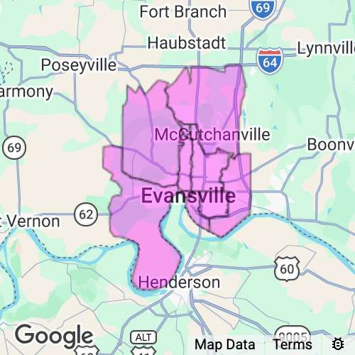 Vanderburgh County Indiana real estate agent mailing area