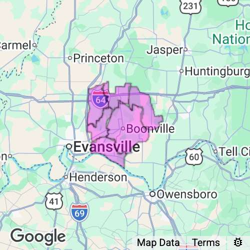 Warrick County Indiana real estate agent mailing area
