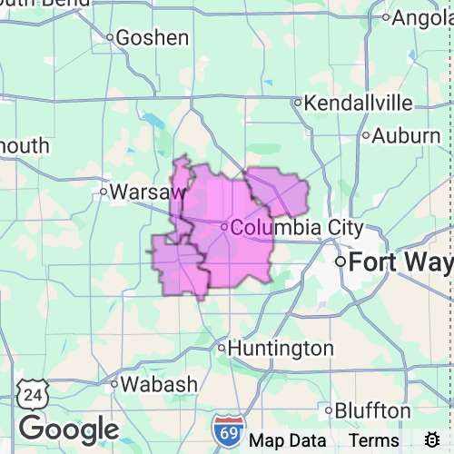Whitley County Indiana real estate agent mailing area