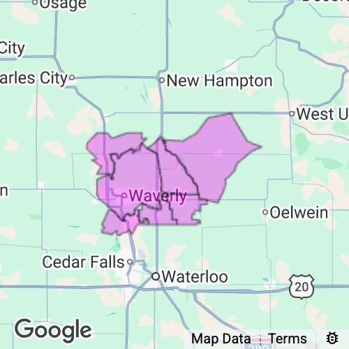 Bremer County Iowa real estate agent mailing area