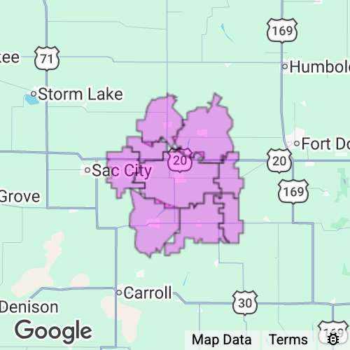 Calhoun County Iowa real estate agent mailing area