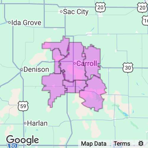 Carroll County Iowa real estate agent mailing area