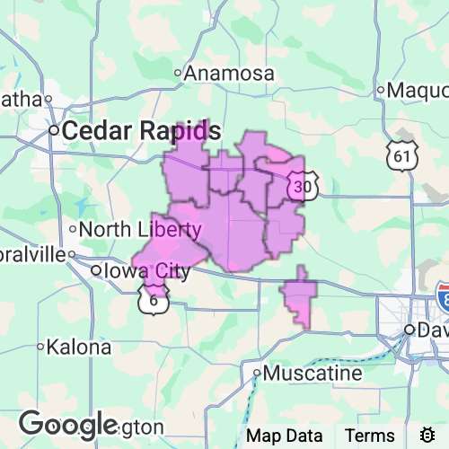 Cedar County Iowa real estate agent mailing area