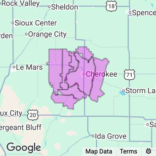 Cherokee County Iowa real estate agent mailing area