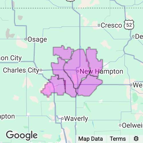 Chickasaw County Iowa real estate agent mailing area