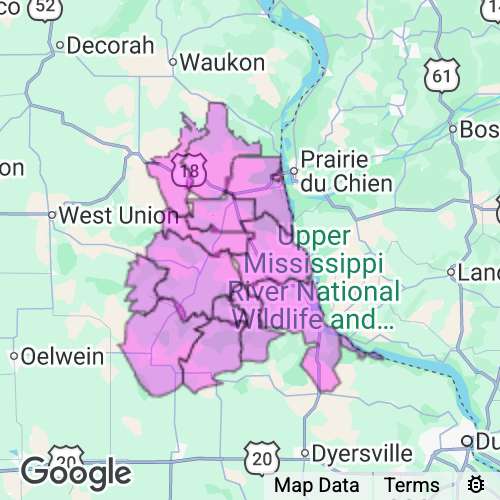 Clayton County Iowa real estate agent mailing area