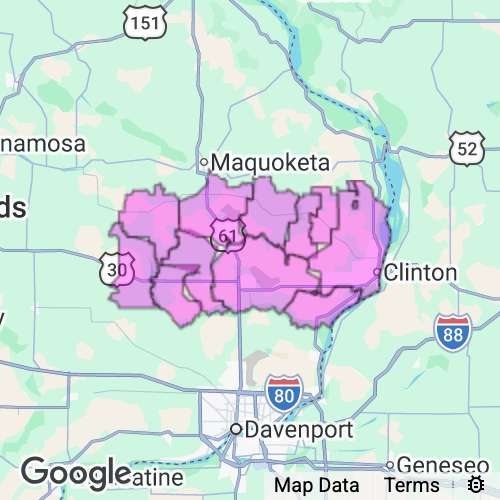 Clinton County Iowa real estate agent mailing area