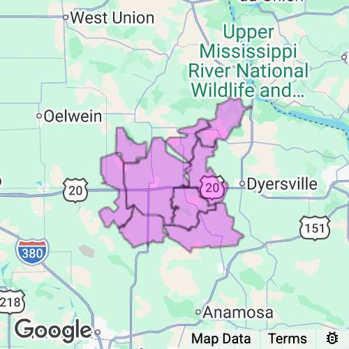 Delaware County Iowa real estate agent mailing area