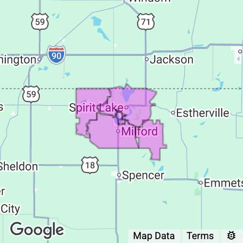 Dickinson County Iowa real estate agent mailing area