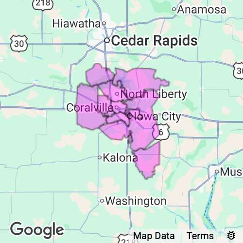 Johnson County Iowa real estate agent mailing area