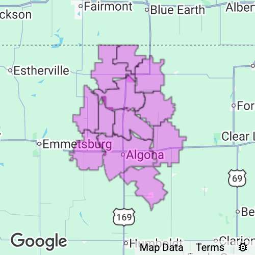 Kossuth County Iowa real estate agent mailing area