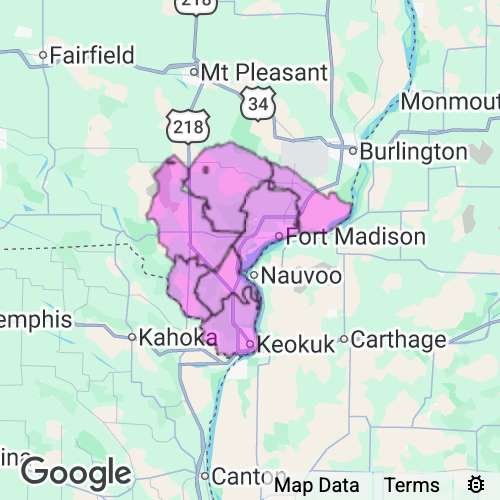 Lee County Iowa real estate agent mailing area