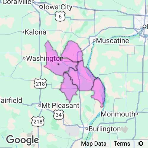 Louisa County Iowa real estate agent mailing area