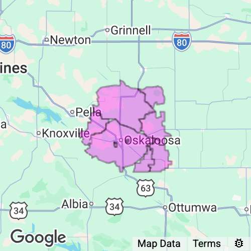Mahaska County Iowa real estate agent mailing area