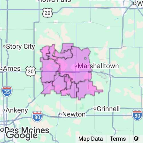 Marshall County Iowa real estate agent mailing area