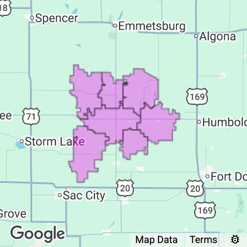 Pocahontas County Iowa real estate agent mailing area