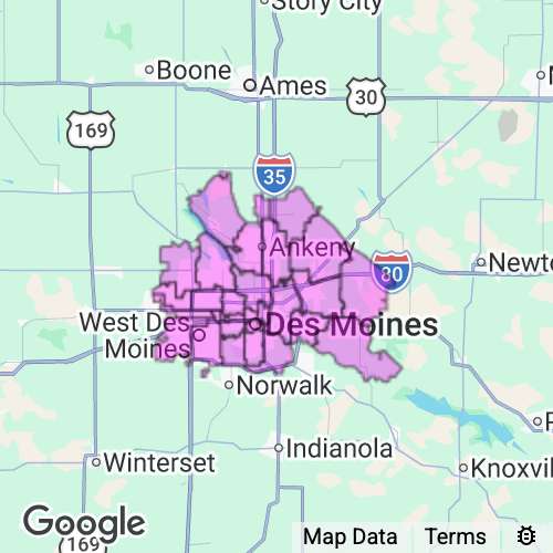 Polk County Iowa real estate agent mailing area
