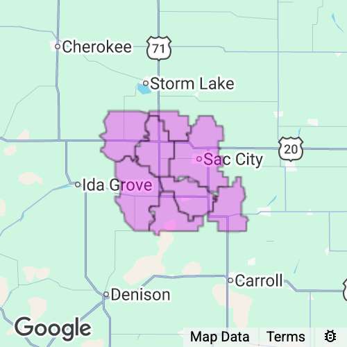 Sac County Iowa real estate agent mailing area