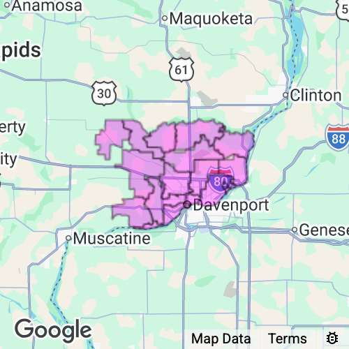 Scott County Iowa real estate agent mailing area