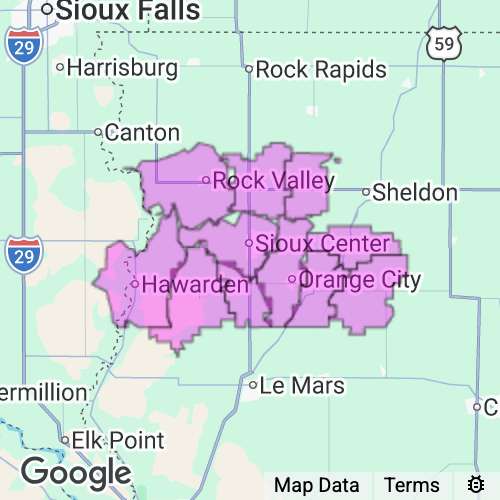 Sioux County Iowa real estate agent mailing area