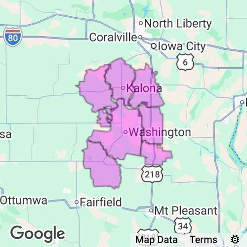 Washington County Iowa real estate agent mailing area