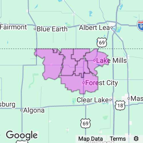 Winnebago County Iowa real estate agent mailing area