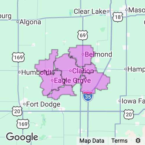 Wright County Iowa real estate agent mailing area