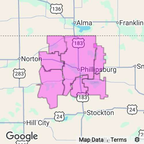 Phillips County Kansas real estate agent mailing area