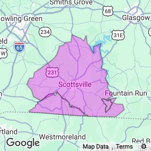 Allen County Kentucky real estate agent mailing area