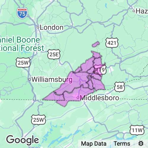 Bell County Kentucky real estate agent mailing area
