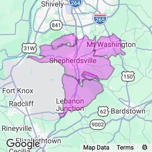 Bullitt County Kentucky real estate agent mailing area