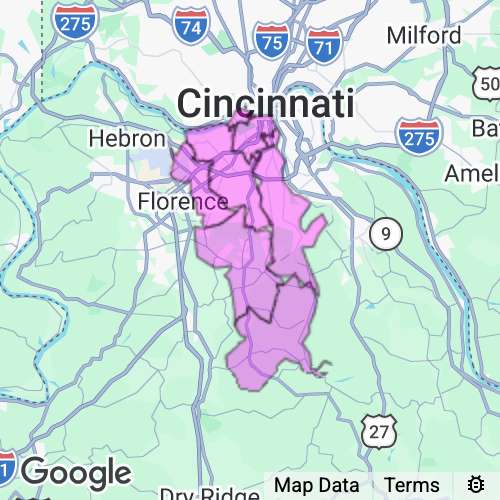 Kenton County Kentucky real estate agent mailing area