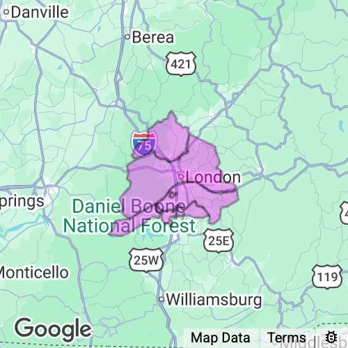 Laurel County Kentucky real estate agent mailing area