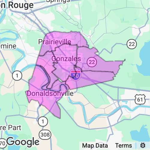 Ascension County Louisiana real estate agent mailing area