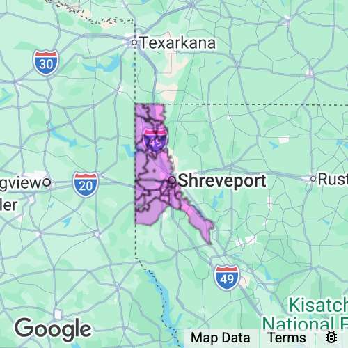 Caddo County Louisiana real estate agent mailing area
