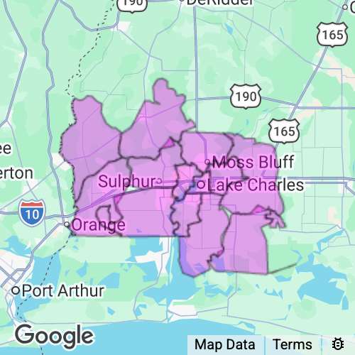 Calcasieu County Louisiana real estate agent mailing area