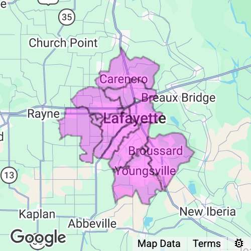 Lafayette County Louisiana real estate agent mailing area