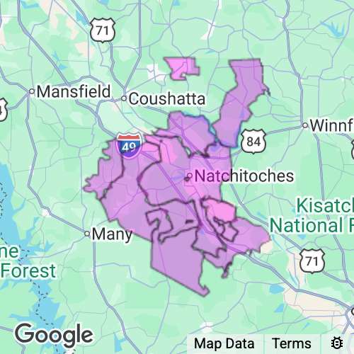 Natchitoches County Louisiana real estate agent mailing area