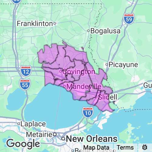 Saint Tammany County Louisiana real estate agent mailing area