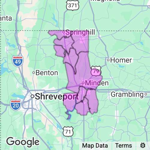 Webster County Louisiana real estate agent mailing area