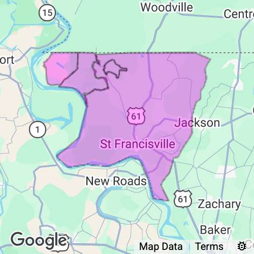 West Feliciana County Louisiana real estate agent mailing area