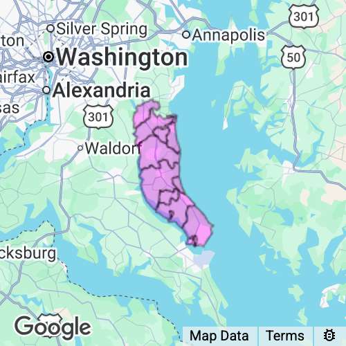 Calvert County Maryland real estate agent mailing area