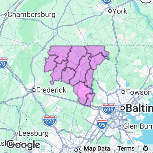 Carroll County Maryland real estate agent mailing area