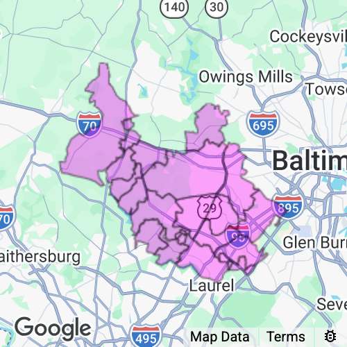 Howard County Maryland real estate agent mailing area