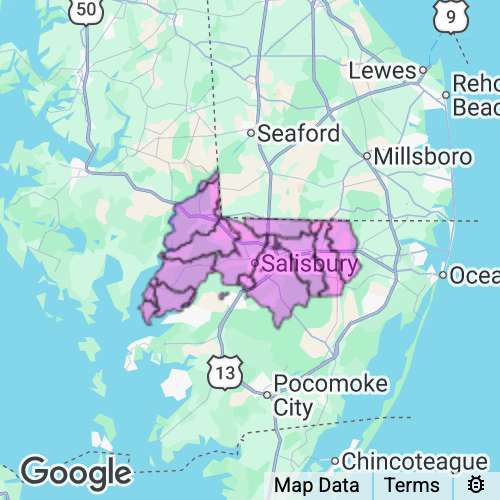 Wicomico County Maryland real estate agent mailing area