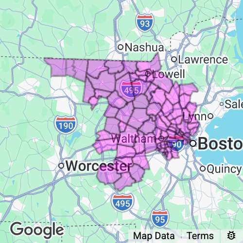 Middlesex County Massachusetts real estate agent mailing area