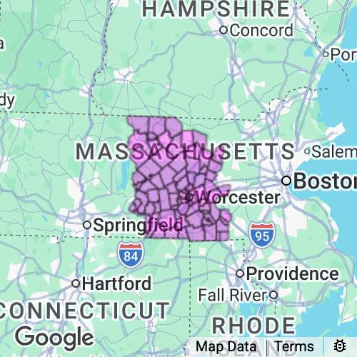 Worcester County Massachusetts real estate agent mailing area