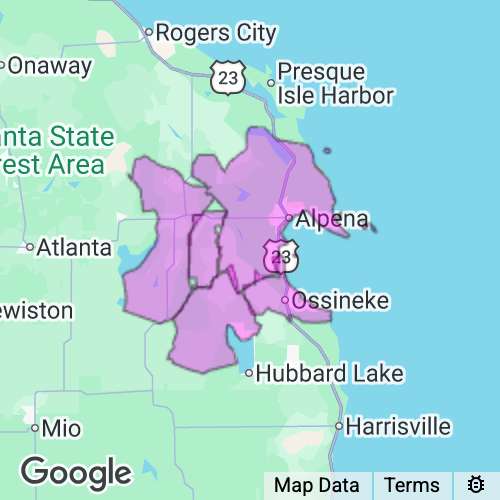 Alpena County Michigan real estate agent mailing area